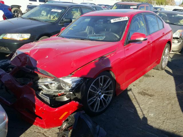 WBA8B3G31HNU36298 - 2017 BMW 340 I RED photo 2