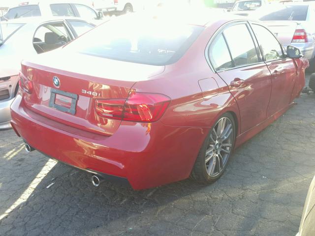 WBA8B3G31HNU36298 - 2017 BMW 340 I Rot Foto 4