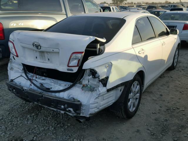 4T1BB46K29U089378 - 2009 TOYOTA CAMRY HYBR WHITE photo 4