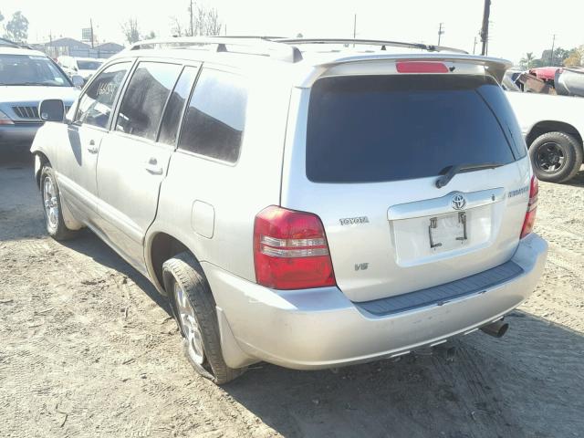 JTEGF21A630090786 - 2003 TOYOTA HIGHLANDER SILVER photo 3