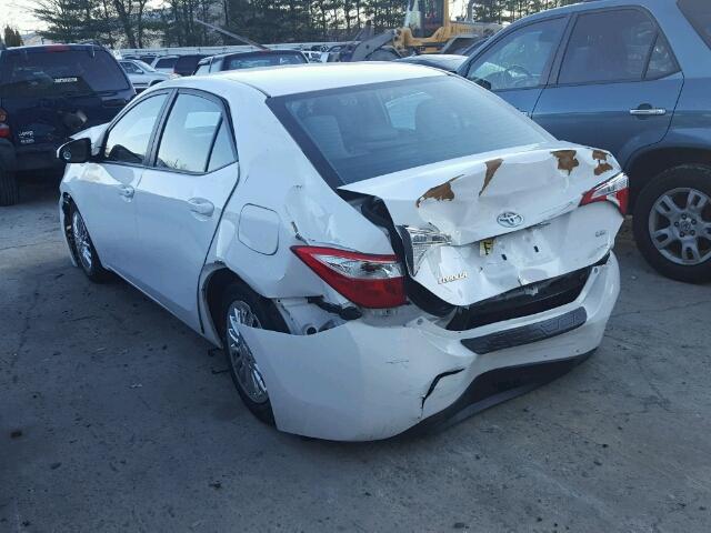 2T1BURHEXGC637396 - 2016 TOYOTA COROLLA L WHITE photo 3