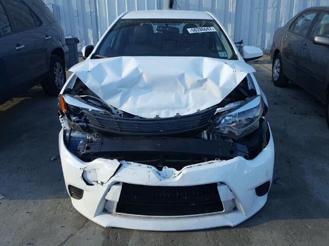 2T1BURHEXGC637396 - 2016 TOYOTA COROLLA L WHITE photo 9