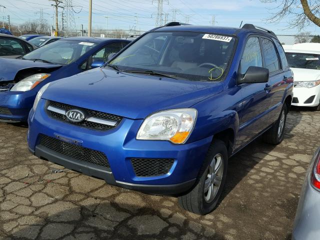 KNDJF724997590683 - 2009 KIA SPORTAGE L BLUE photo 2