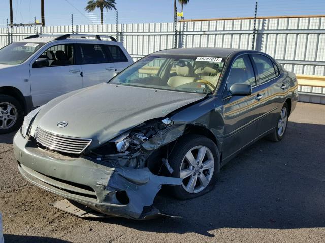 JTHBA30G865149013 - 2006 LEXUS ES 330 GREEN photo 2