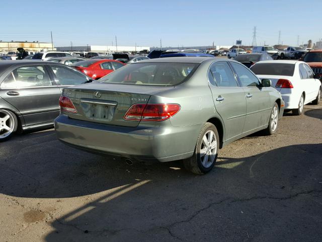 JTHBA30G865149013 - 2006 LEXUS ES 330 GREEN photo 4