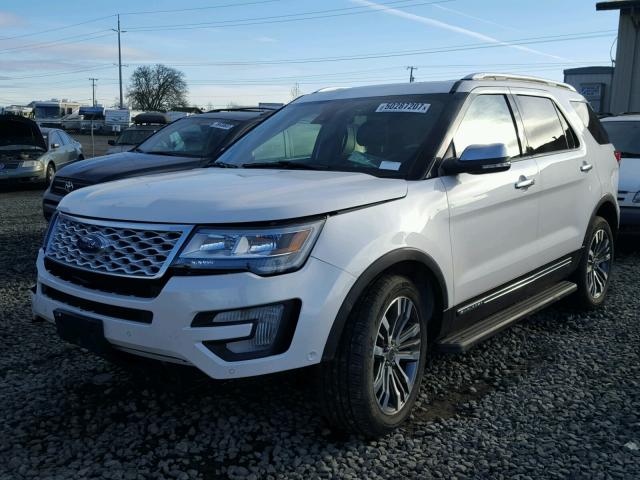 1FM5K8HT8HGD21909 - 2017 FORD EXPLORER P WHITE photo 2