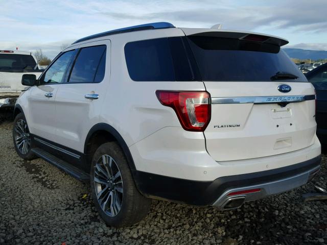 1FM5K8HT8HGD21909 - 2017 FORD EXPLORER P WHITE photo 3