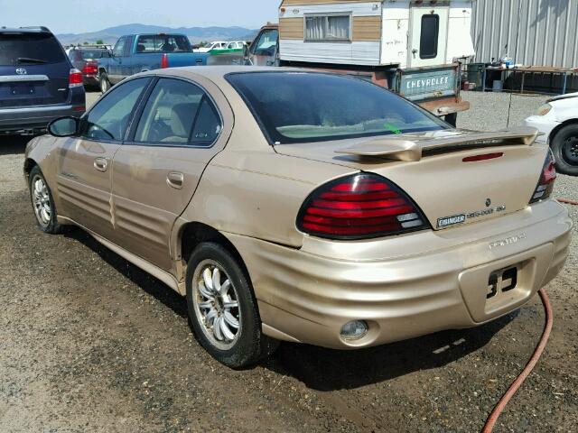 1G2NF52F12C113058 - 2002 PONTIAC GRAND AM S ოქროსფერი ფოტო 3