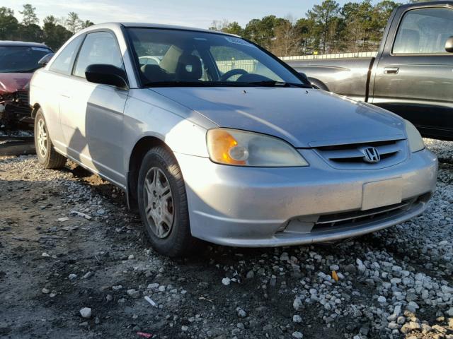 1HGEM22592L009877 - 2002 HONDA CIVIC LX SILVER photo 1