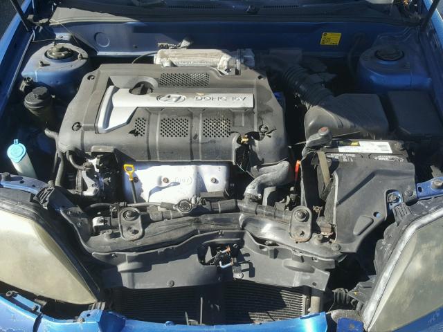 KMHHM65D05U163443 - 2005 HYUNDAI TIBURON BLUE photo 7