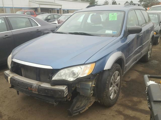 4S4BP60C687322108 - 2008 SUBARU OUTBACK BLUE photo 2