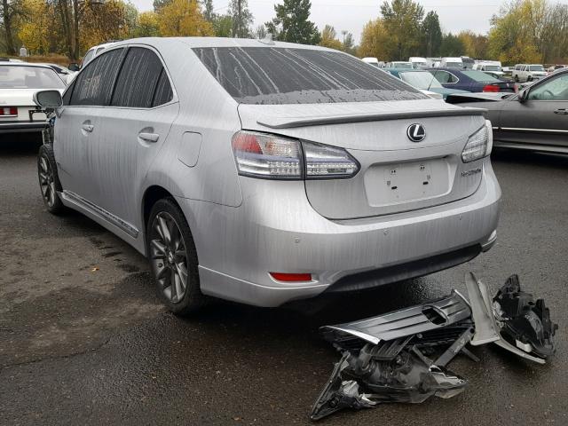 JTHBB1BA3B2046314 - 2011 LEXUS HS 250H SILVER photo 3