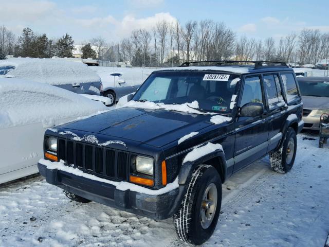 1J4FT48S2YL185168 - 2000 JEEP CHEROKEE S BLACK photo 2