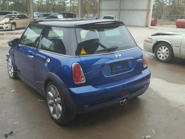 WMWRE33536TL18474 - 2006 MINI COOPER S BLUE photo 3