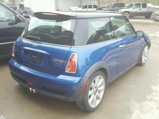 WMWRE33536TL18474 - 2006 MINI COOPER S BLUE photo 4