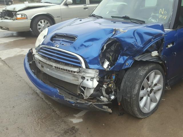 WMWRE33536TL18474 - 2006 MINI COOPER S BLUE photo 9