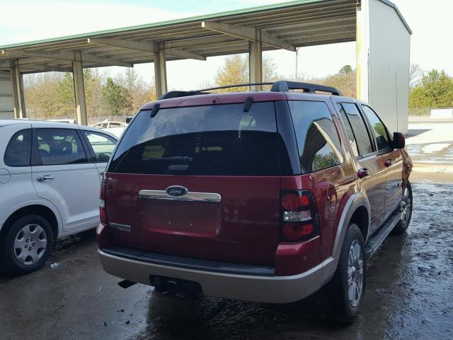 1FMEU64E98UA55503 - 2008 FORD EXPLORER E BURGUNDY photo 4