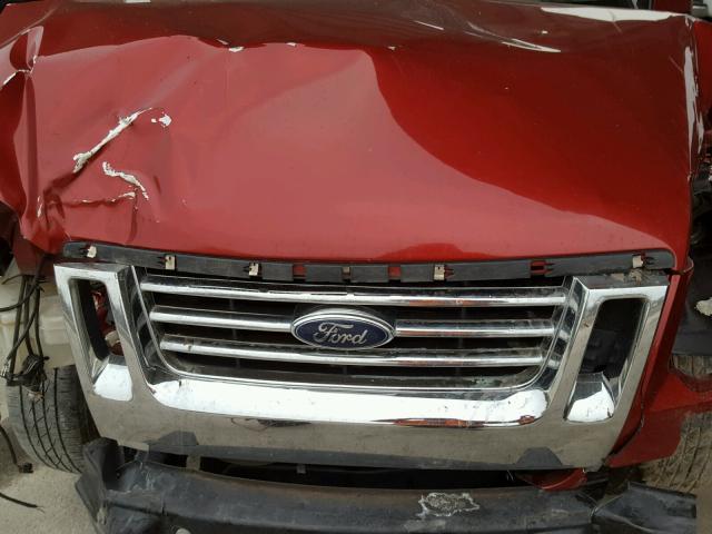 1FMEU64E98UA55503 - 2008 FORD EXPLORER E BURGUNDY photo 7