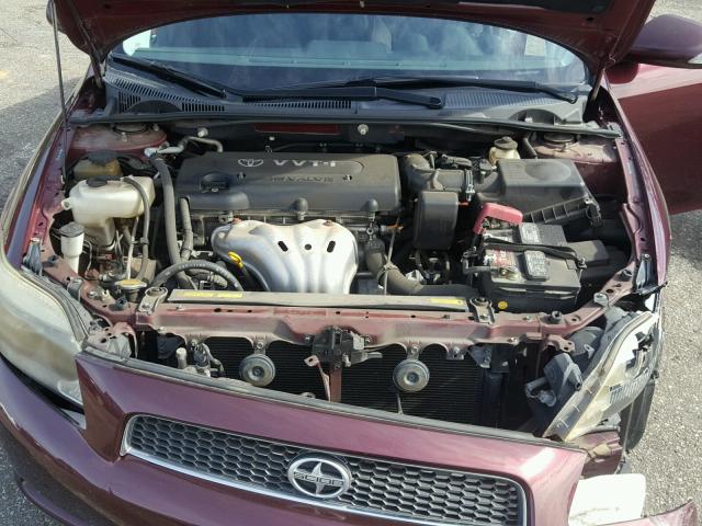 JTKDE177070217207 - 2007 TOYOTA SCION TC MAROON photo 7