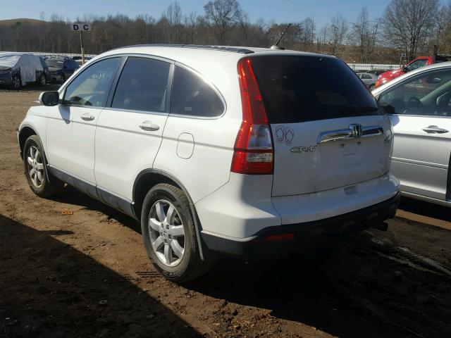 JHLRE38748C018137 - 2008 HONDA CR-V EXL WHITE photo 3