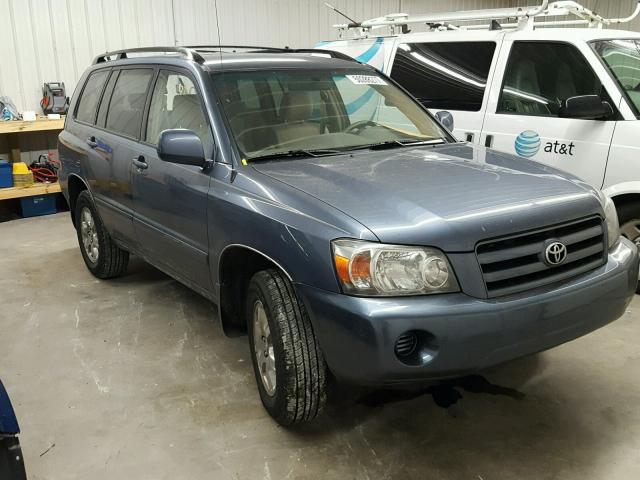 JTEEP21A250086497 - 2005 TOYOTA HIGHLANDER BLUE photo 1