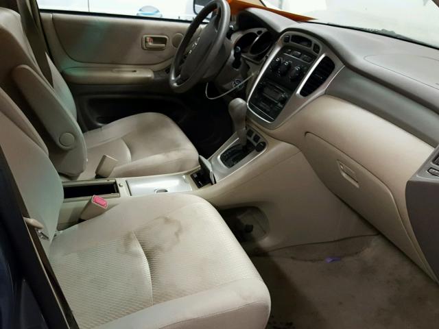 JTEEP21A250086497 - 2005 TOYOTA HIGHLANDER BLUE photo 5