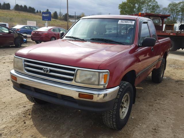 JT4VD22E1S0012644 - 1995 TOYOTA T100 XTRAC BURGUNDY photo 2