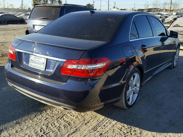 WDDHF5KB9DA690690 - 2013 MERCEDES-BENZ E 350 BLUE photo 4