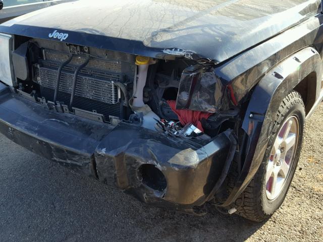 1J8HG58286C143781 - 2006 JEEP COMMANDER BLACK photo 9