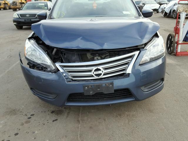 3N1AB7AP5EL677562 - 2014 NISSAN SENTRA S BLUE photo 7