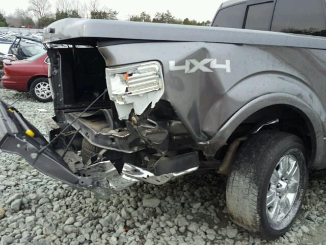 1FTFW1EF7BFD37017 - 2011 FORD F150 SUPER GRAY photo 9