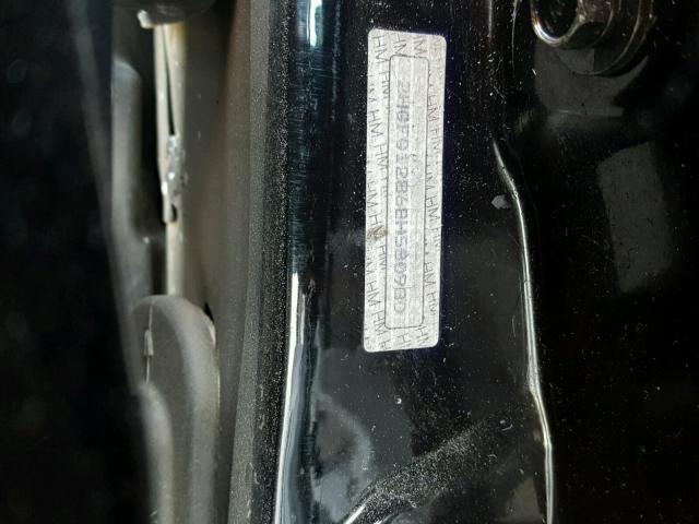 2HGF91286BH580930 - 2008 HONDA CIVIC EX BLACK photo 10