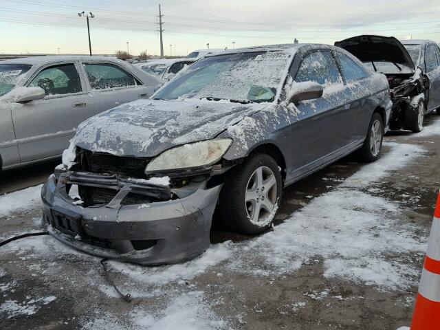 1HGEM21904L035887 - 2004 HONDA CIVIC EX GRAY photo 2