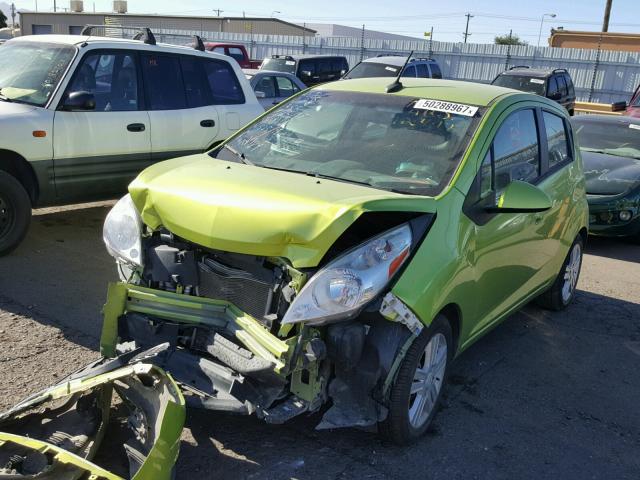 KL8CB6S92DC535317 - 2013 CHEVROLET SPARK LS GREEN photo 2