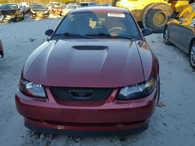 1FAFP40492F117274 - 2002 FORD MUSTANG RED photo 9