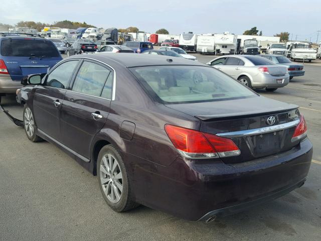 4T1BK3DB5BU418089 - 2011 TOYOTA AVALON BAS PURPLE photo 3