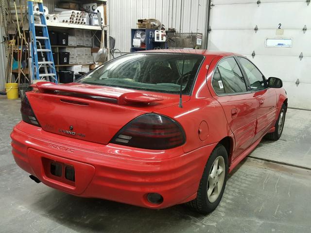 1G2NE52T2XC541415 - 1999 PONTIAC GRAND AM S წითელი ფოტო 4