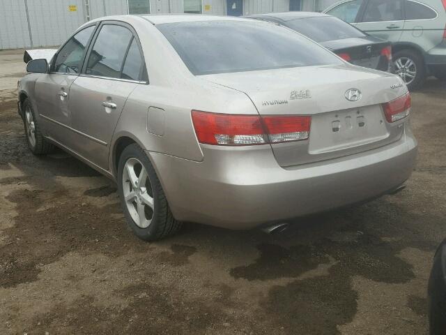 5NPEU46FX6H023147 - 2006 HYUNDAI SONATA GLS GOLD photo 3