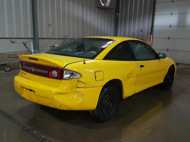 1G1JC12F337158906 - 2003 CHEVROLET CAVALIER YELLOW photo 4