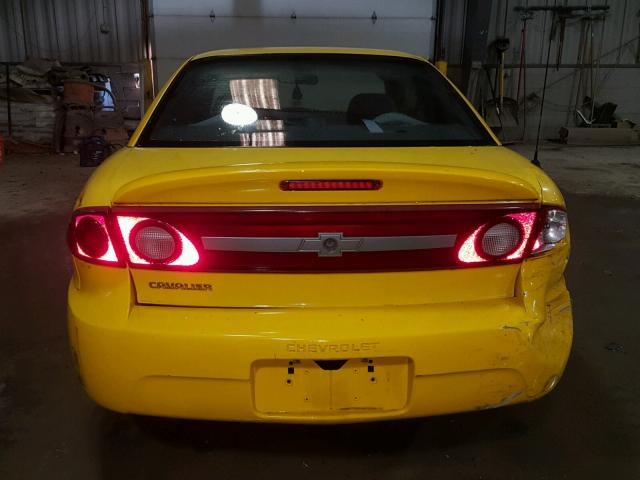 1G1JC12F337158906 - 2003 CHEVROLET CAVALIER YELLOW photo 9