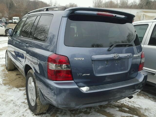 JTEEP21A570219191 - 2007 TOYOTA HIGHLANDER BLUE photo 3