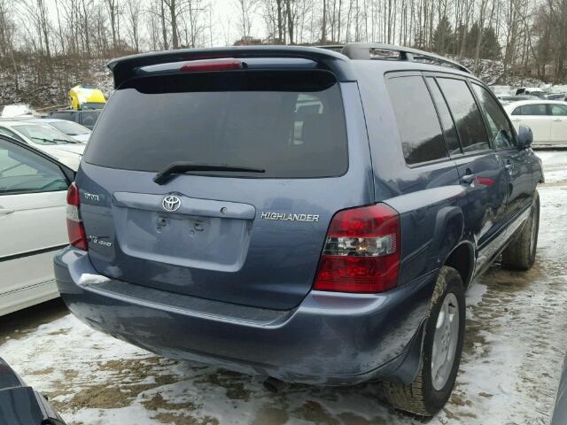 JTEEP21A570219191 - 2007 TOYOTA HIGHLANDER BLUE photo 4