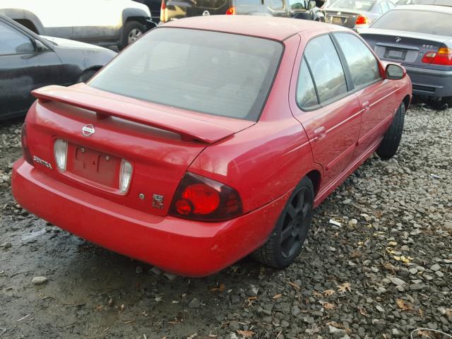 3N1AB51D35L480268 - 2005 NISSAN SENTRA SE- RED photo 4