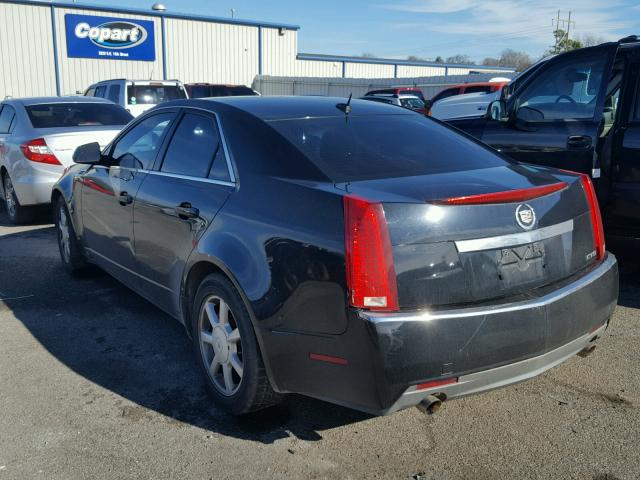 1G6DF577980133550 - 2008 CADILLAC CTS BLACK photo 3