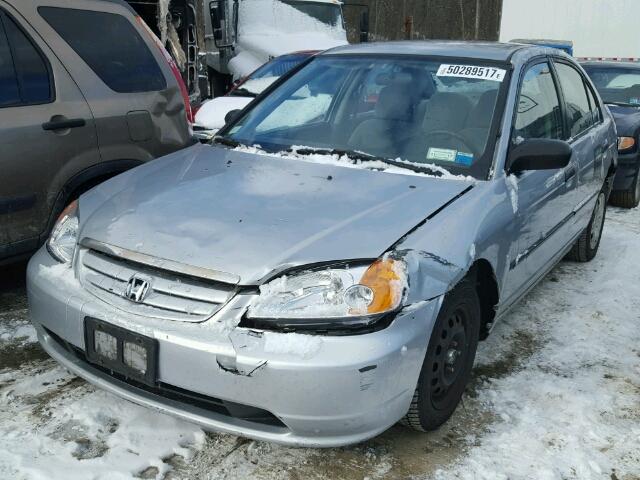 2HGES15231H585171 - 2001 HONDA CIVIC DX GRAY photo 2