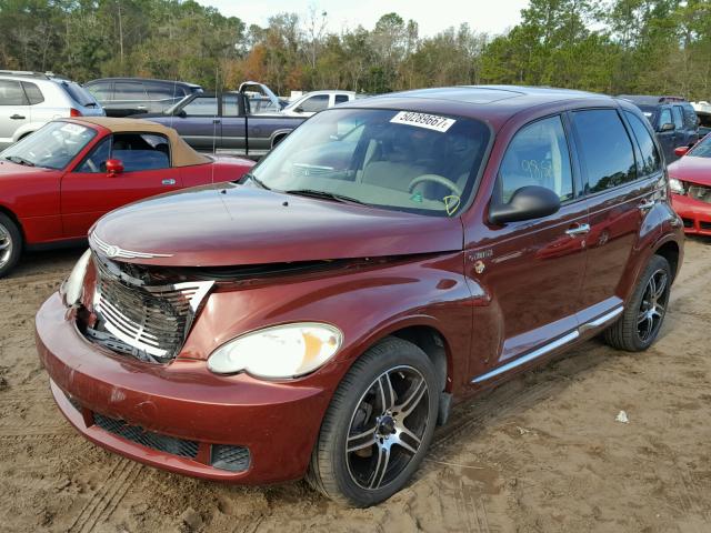 3A8FY48B28T124925 - 2008 CHRYSLER PT CRUISER BURGUNDY photo 2