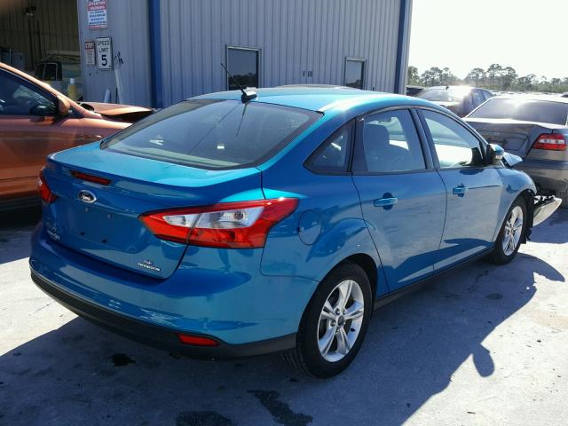 1FADP3F21EL121722 - 2014 FORD FOCUS SE BLUE photo 4