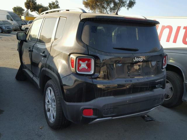 ZACCJADB6HPF63023 - 2017 JEEP RENEGADE L BLACK photo 3