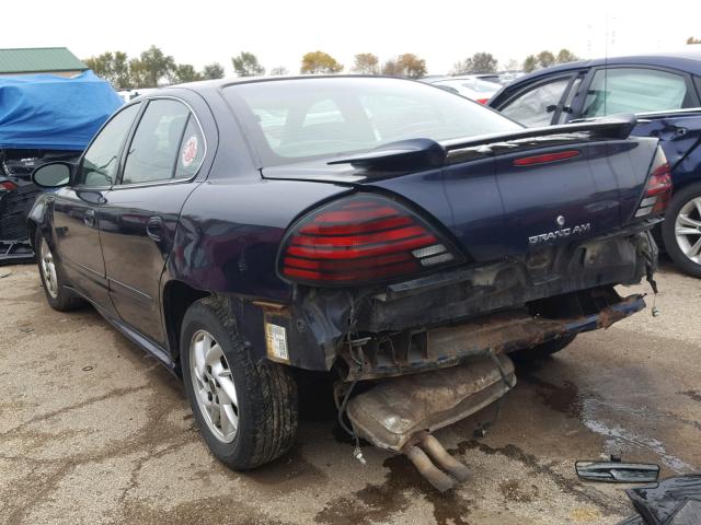 1G2NE52F14M635432 - 2004 PONTIAC GRAND AM S 蓝色 照片 3