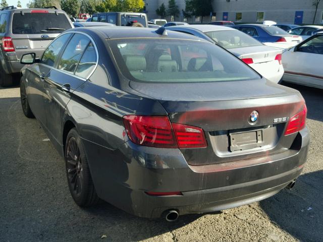 WBAFR7C58DC820702 - 2013 BMW 535 I CHARCOAL photo 3